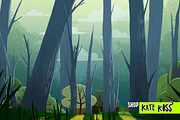 Background forest illutration