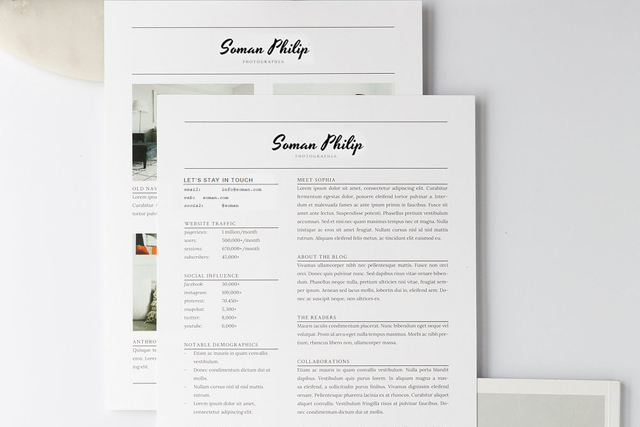 Creative Minimal Resume Template in Resume Templates - product preview 8