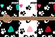 CAT FOOT abstract seamless pattern
