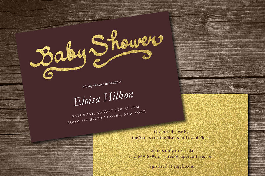 Baby Shower Invitation handwritten in Card Templates - product preview 8