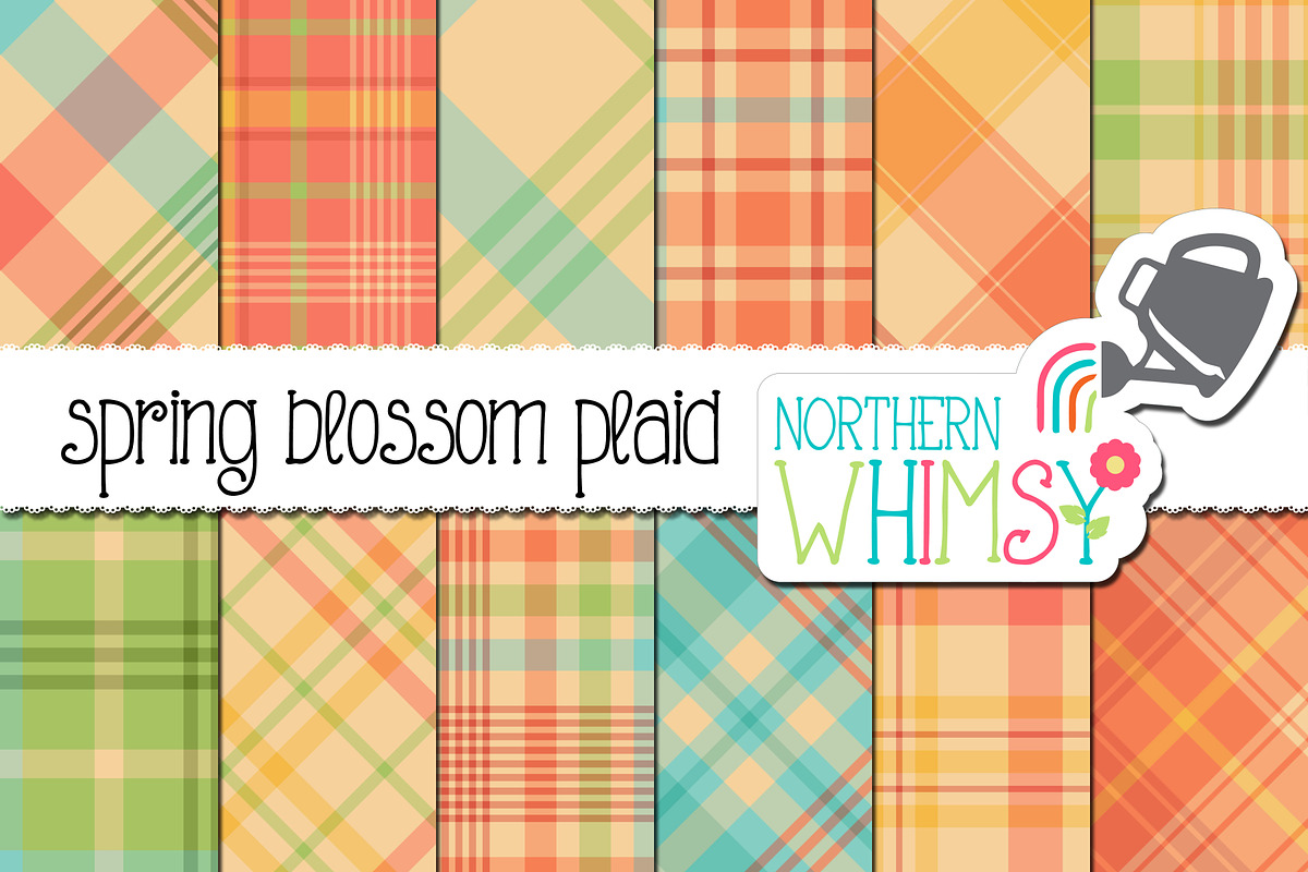 Spring Plaid Pattern in Patterns - product preview 8