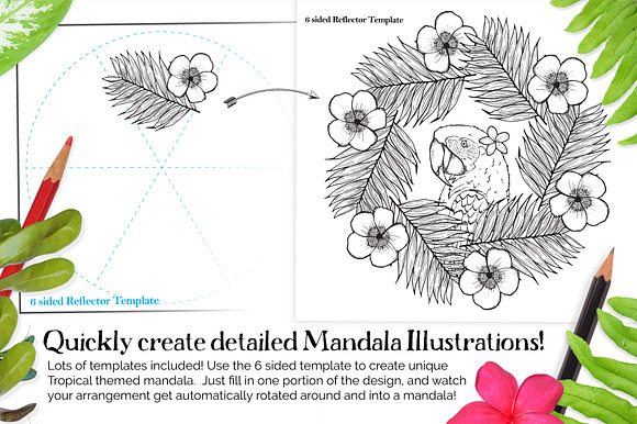 Tropical Paradise Mandala Creator in Photoshop Plugins - product preview 5