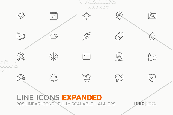 Line Icons - EXPANDED in Graphics - product preview 1