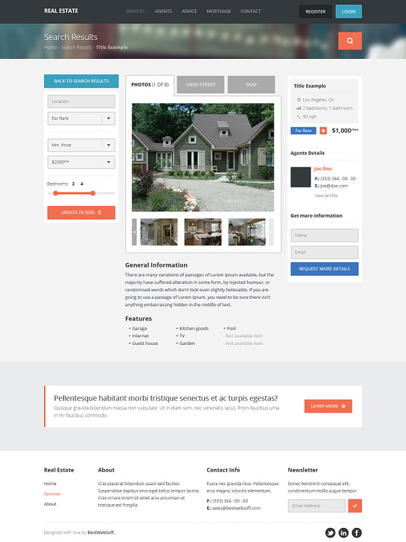Real Estate - Wordpress Theme in WordPress Business Themes - product preview 2