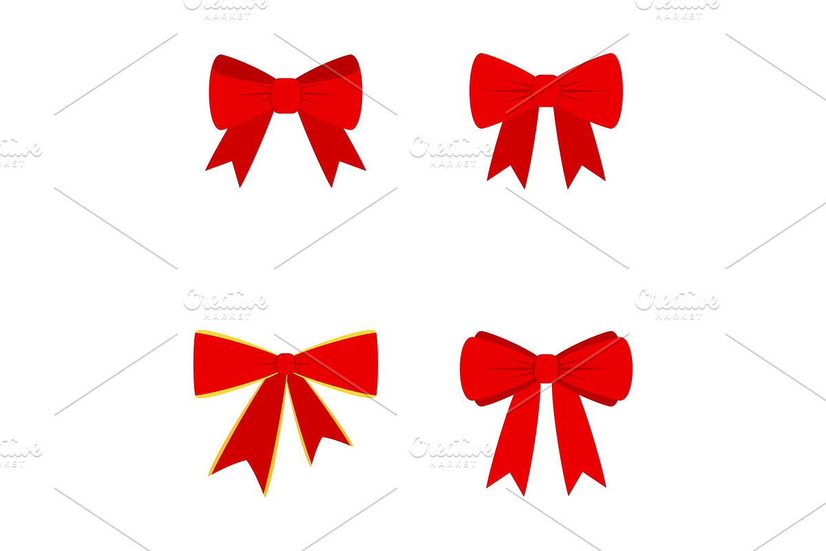 red bow for gift in Objects - product preview 8