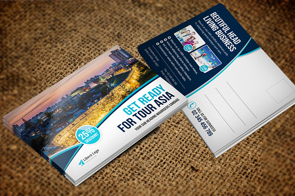 Postcard Design v5 in Postcard Templates - product preview 4