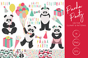Panda Party Illustration & Patterns