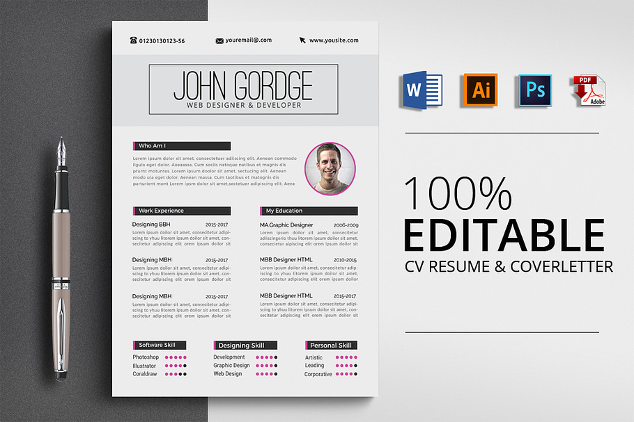 Professional Resume Ms Word in Resume Templates - product preview 8