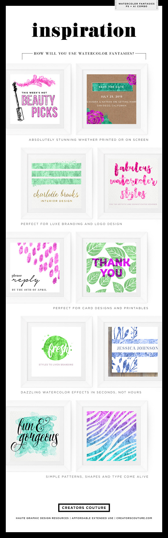 Watercolor & Glitter Styles Bundle in Photoshop Layer Styles - product preview 3