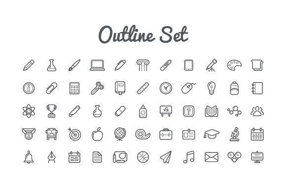 Awesome Education Icons and Logo Set in Calendar Icons - product preview 2