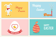 Flat Easter Greeting Cards