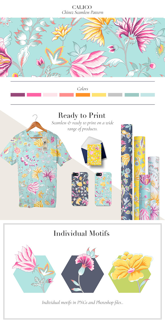 Calico, A seamless Chintz Pattern in Patterns - product preview 3