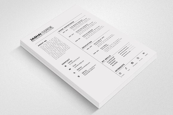 Microsoft Word CV Resume in Resume Templates - product preview 1
