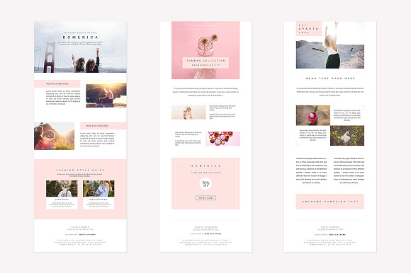 Pink E-newsletter Pack in Email Templates - product preview 10