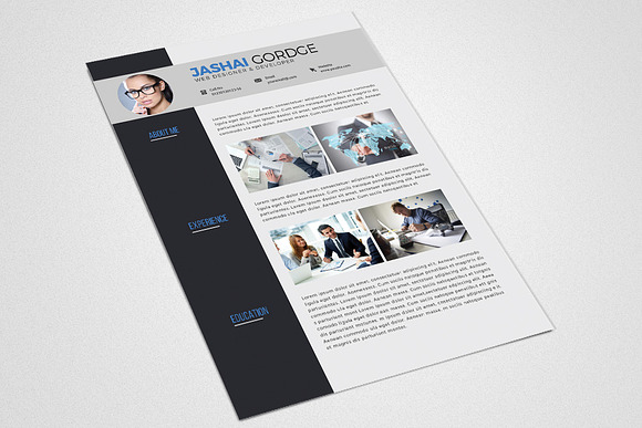 Word Job CV Resume in Resume Templates - product preview 2