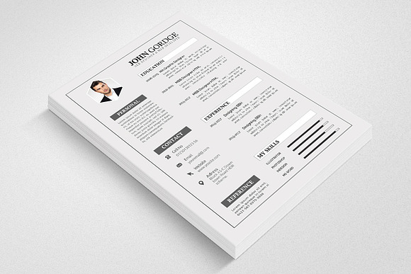 Creative Word Resume Template in Resume Templates - product preview 1