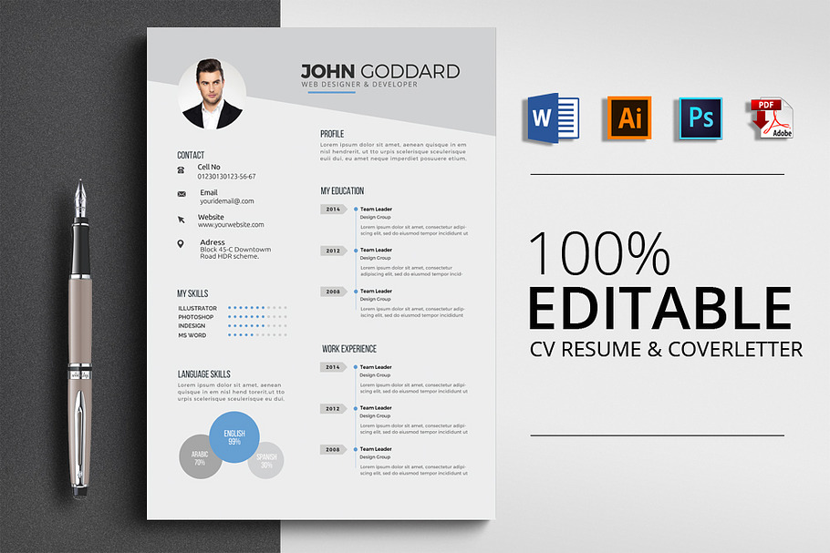 Word Office Resume in Resume Templates - product preview 8