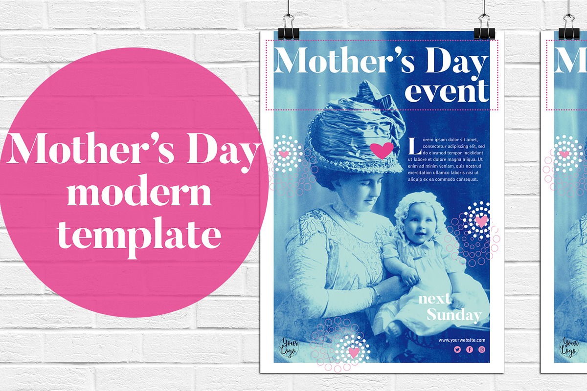 Modern Mother's Day Brunch Template in Flyer Templates - product preview 8