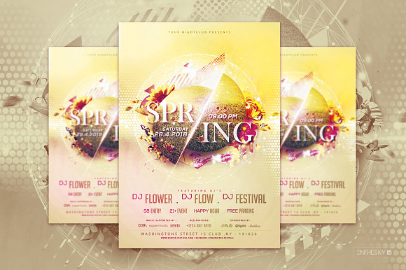 Spring Bash Flyer Template in Flyer Templates - product preview 1