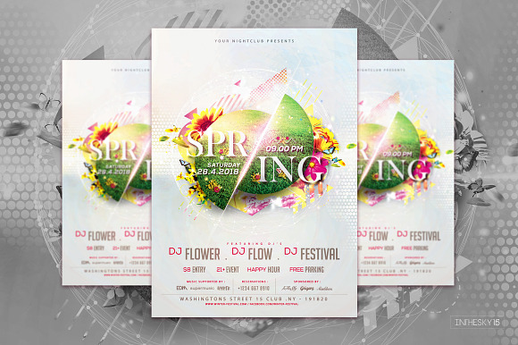 Spring Bash Flyer Template in Flyer Templates - product preview 4
