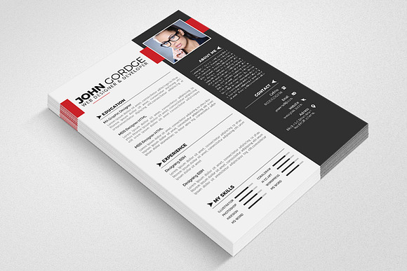 Resume CV MS Word in Resume Templates - product preview 1