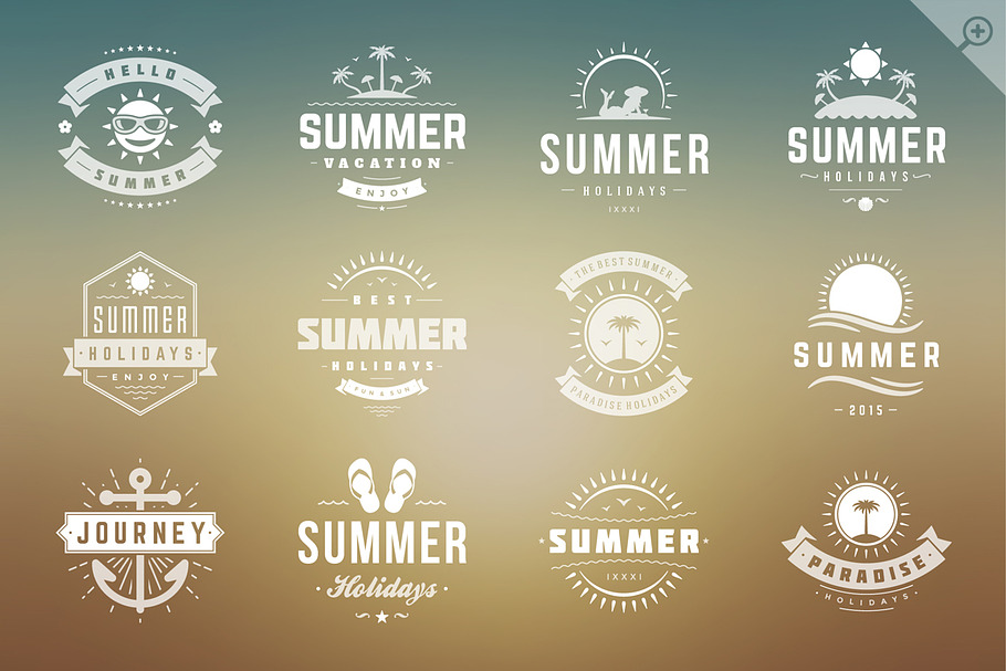 32 Summer holidays badges & labels in Logo Templates - product preview 8