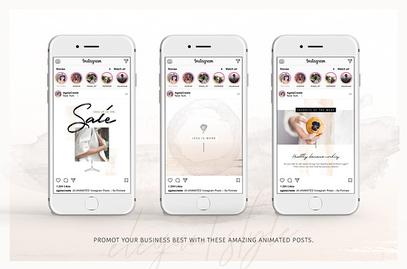 ANIMATED Instagram Posts So Female in Instagram Templates - product preview 2