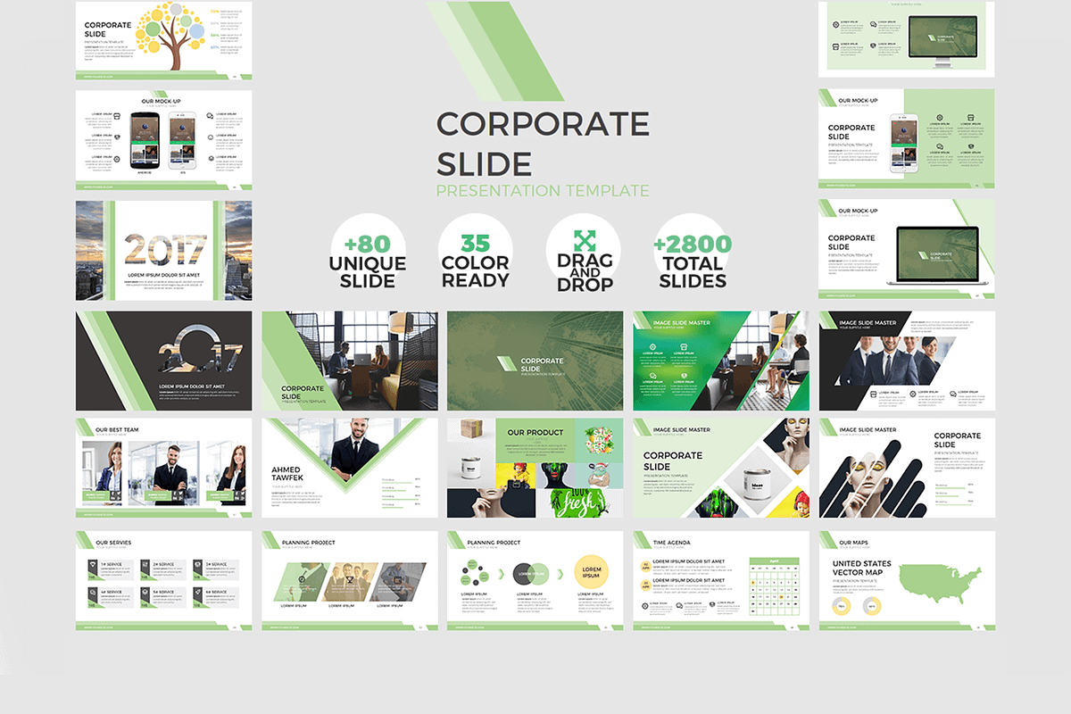 Corporate Slide Template in PowerPoint Templates - product preview 8