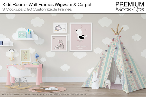 Kids Room - Wall Frames & Wigwam Set