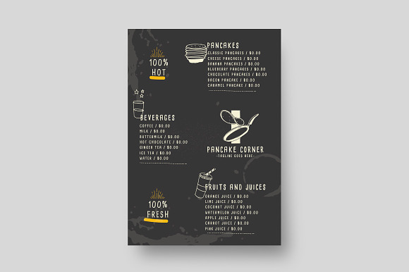 Pancake corner - Menu Template in Flyer Templates - product preview 1