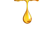 Gold shiny droplet falling