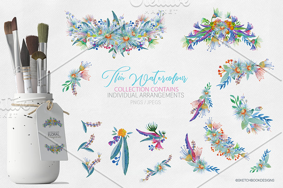 Springtime Watercolour Clipart Set in Illustrations - product preview 6