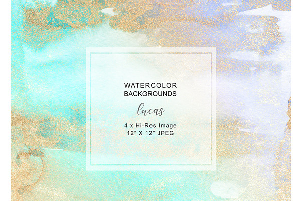 Watercolor Glittered Backgrounds