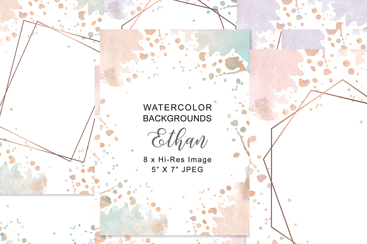 Hand Painted Watercolor Splashes Tem in Illustrations - product preview 8