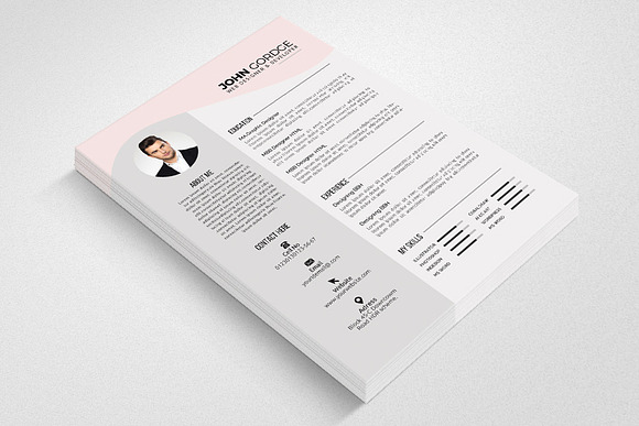 Creative MS Word Resume CV in Resume Templates - product preview 1