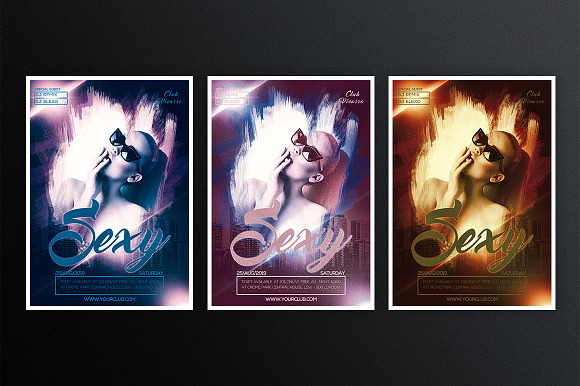 Sexy 3 in Flyer Templates - product preview 1