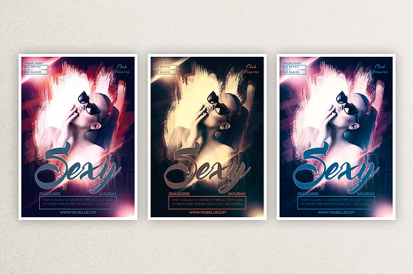 Sexy 3 in Flyer Templates - product preview 2