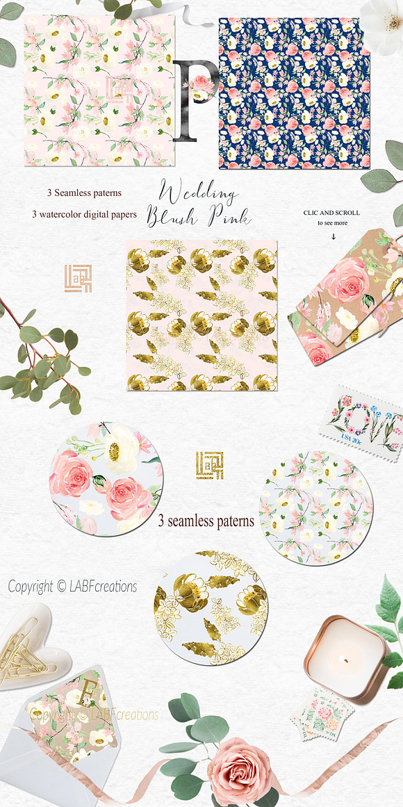 Blush pink bougainvillea flowers in Illustrations - product preview 8