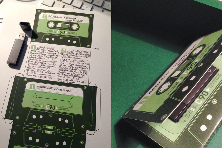Mix Tape paperfoldable Gift Box in Card Templates - product preview 8