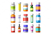 Medicine bottles set