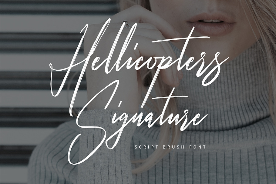 Hellicopters Brush Font in Script Fonts - product preview 8