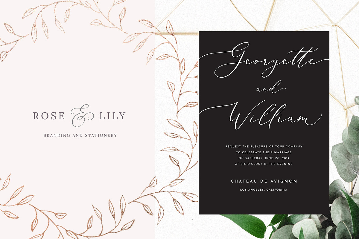 White Garden Calligraphy Logo Font in Wedding Fonts - product preview 8