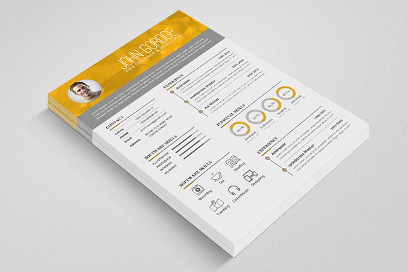 Professional Design Word CV in Resume Templates - product preview 1
