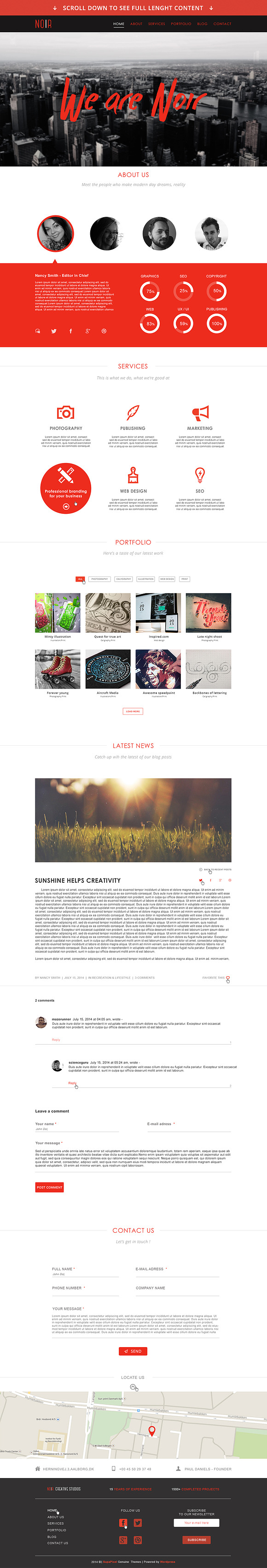 Creative one page website template in Landing Page Templates - product preview 2