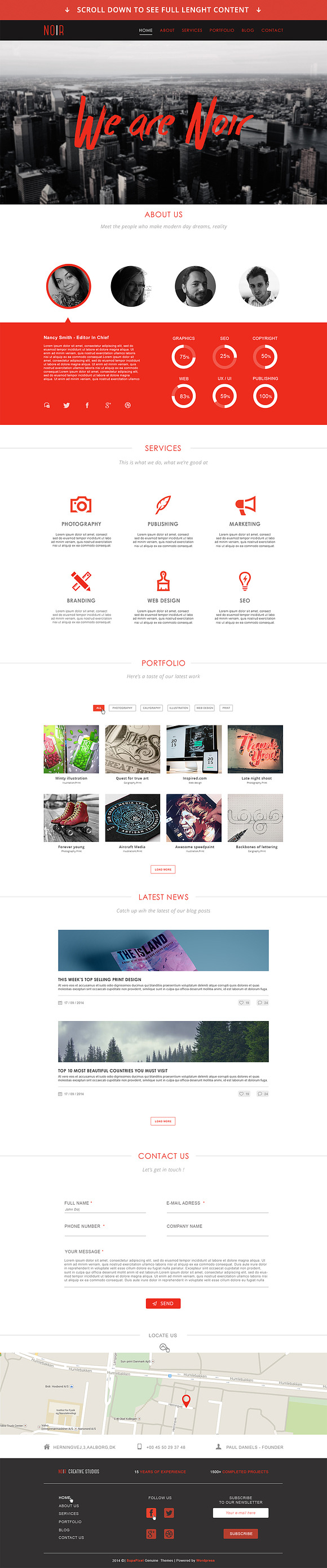 Creative one page website template in Landing Page Templates - product preview 3