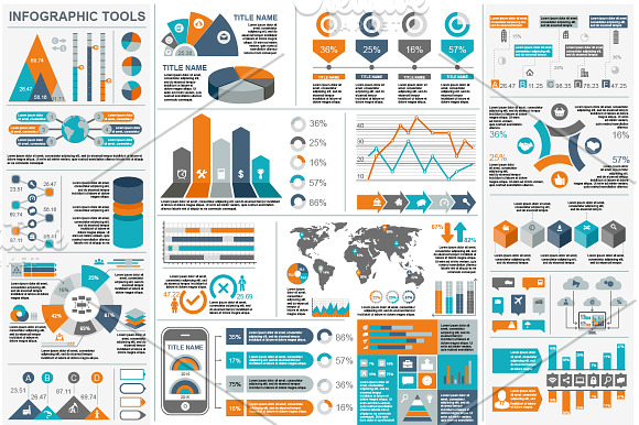 Infographic Elements Mega Bundle in Presentation Templates - product preview 8