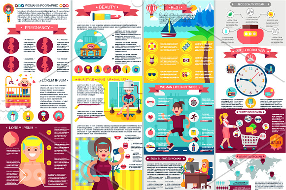 Infographic Elements Mega Bundle in Presentation Templates - product preview 9