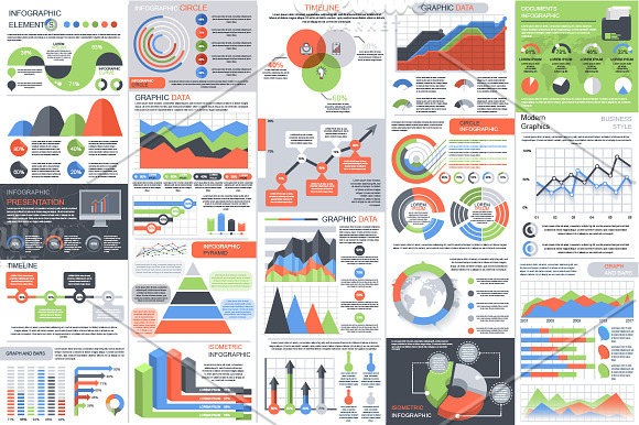 Infographic Elements Mega Bundle in Presentation Templates - product preview 10