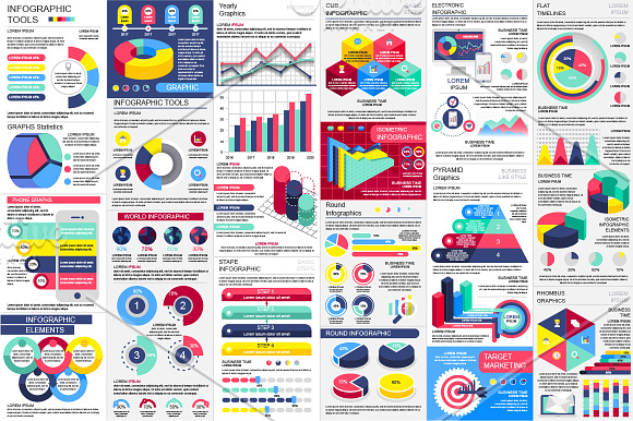 Infographic Elements Mega Bundle in Presentation Templates - product preview 12