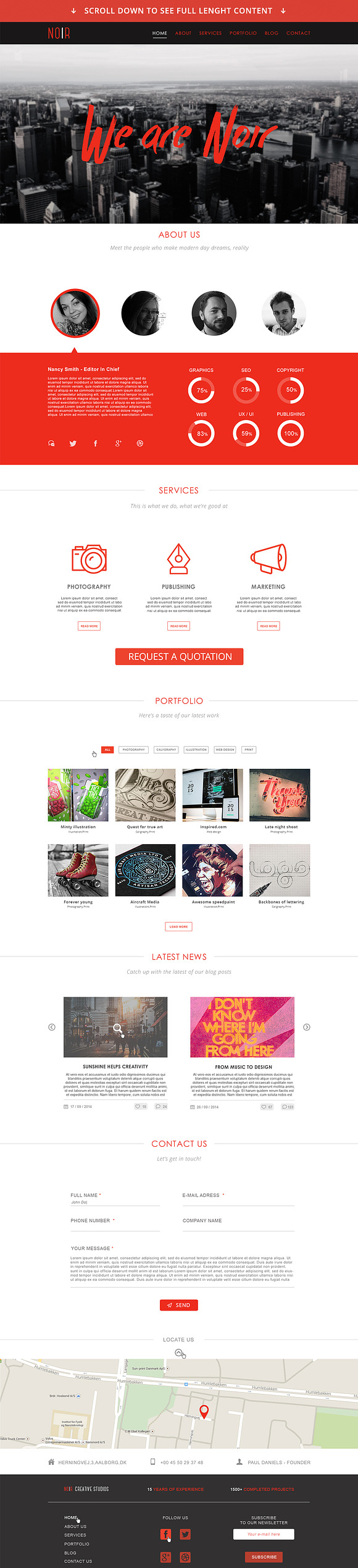 Creative one page website template in Landing Page Templates - product preview 4